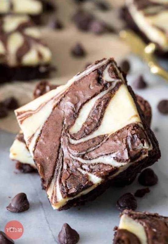 תמונה של מתכון בראוניז שוקולד גבינה